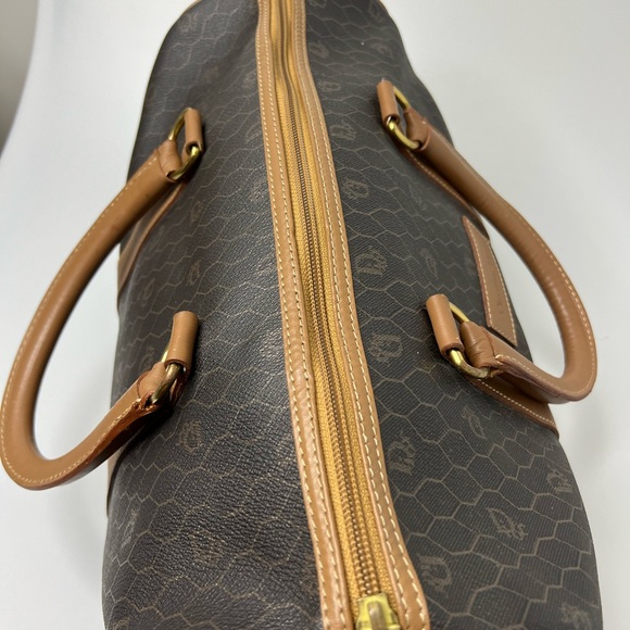 Dior Black x Brown Honeycomb Monogram Trotter Boston Duffle Bag - Picture 7 of 9
